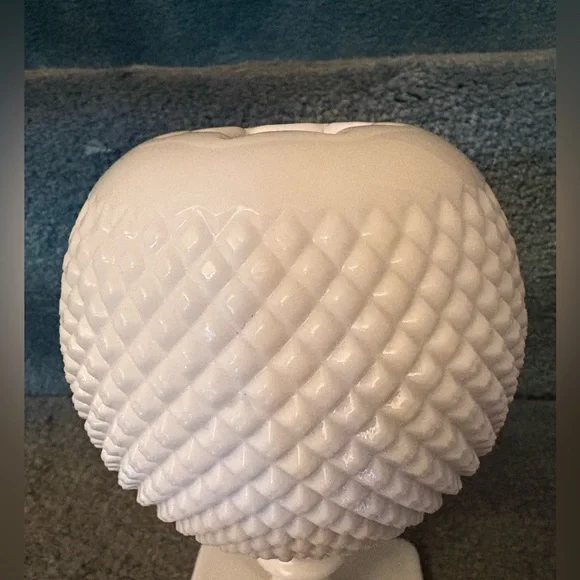 Vintage Westmoreland English Hobnail Ivy Bowl Milk Glass Rose Bowl Vase MINT - Picture 6 of 6